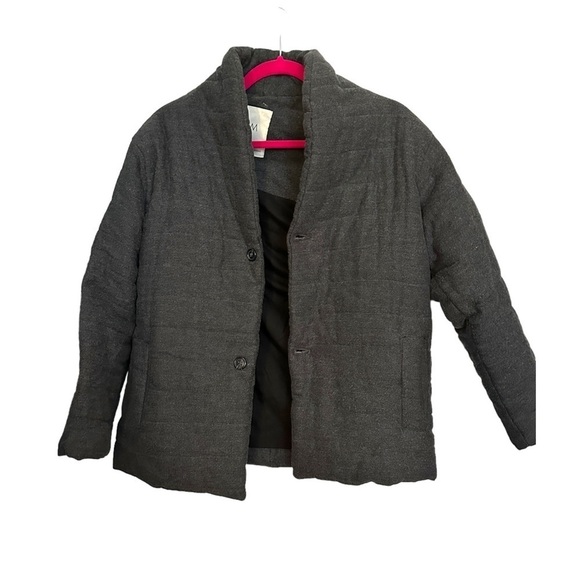 Objects Without Meaning OM Two Button Quilted Jacket Charcoal Gray size Small - Picture 1 of 8